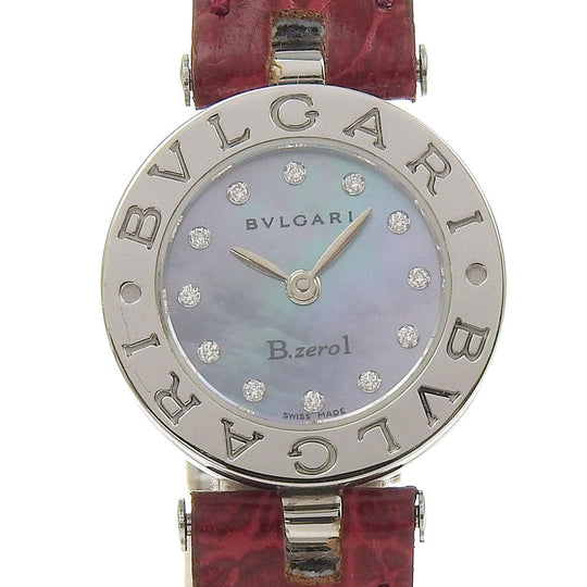 BVLGARI Watches Quartz BZ22S Stainless Steel Silver Be zero one B-zero1 Blue shell dial Women Used Authentic