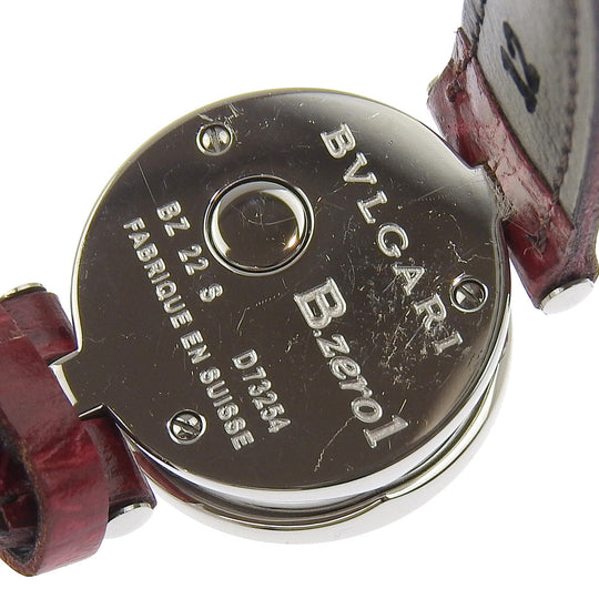 BVLGARI Watches Quartz BZ22S Stainless Steel Silver Be zero one B-zero1 Blue shell dial Women Used Authentic