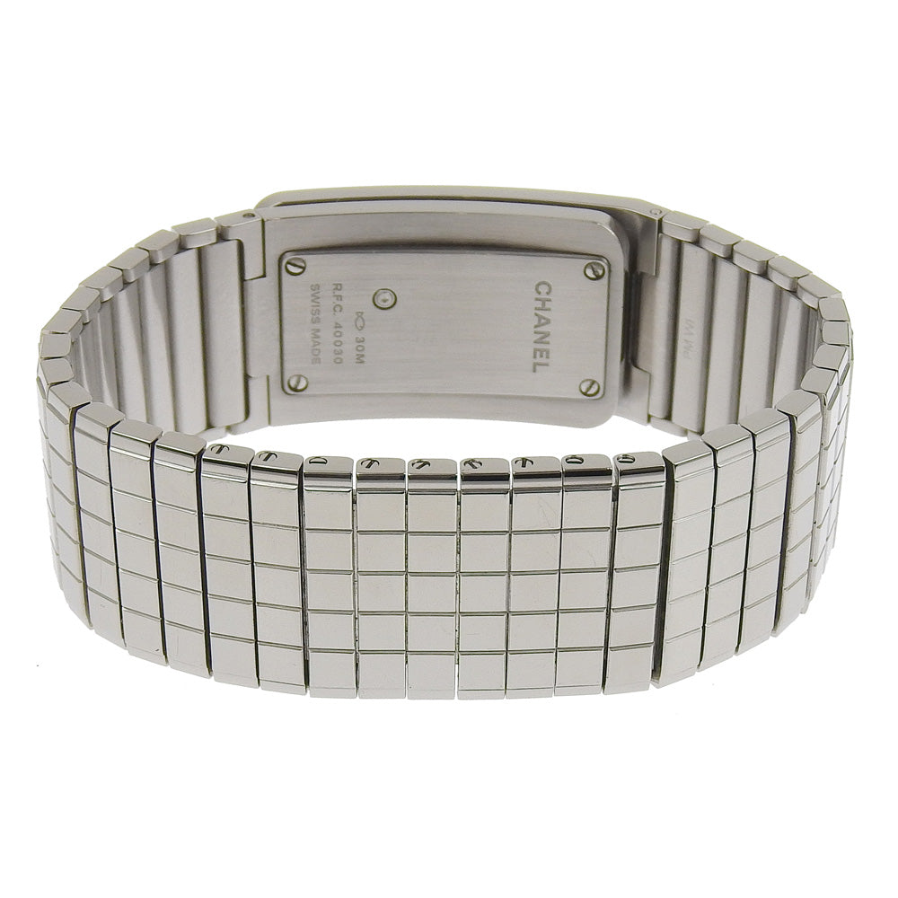 CHANEL Watches Quartz H5144 Stainless Steel Silver 1P diamond Code Coco black dial Women Used Authentic
