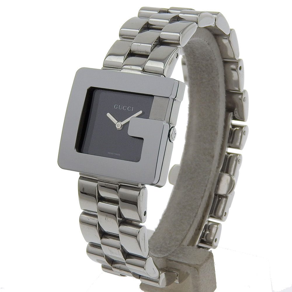 GUCCI Watches Quartz 3600J Stainless Steel Silver G watch black dial Women Used Authentic
