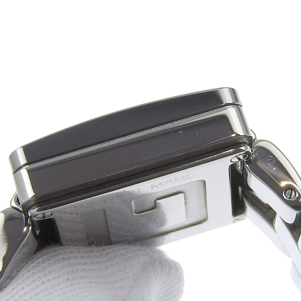 GUCCI Watches Quartz 3600J Stainless Steel Silver G watch black dial Women Used Authentic