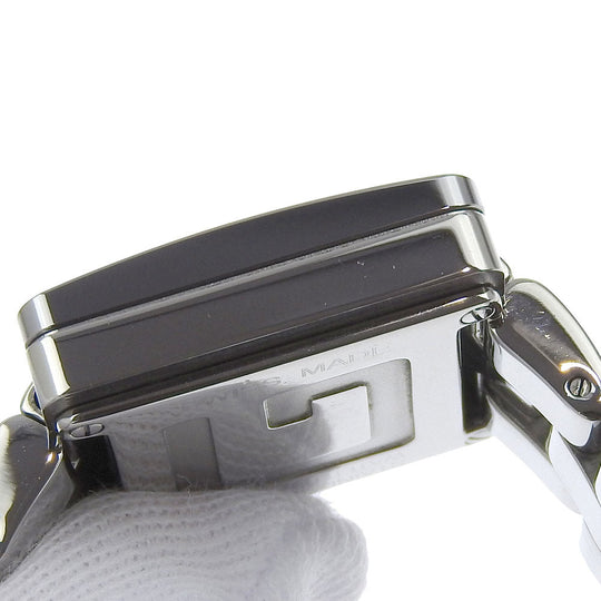 GUCCI Watches Quartz 3600J Stainless Steel Silver G watch black dial Women Used Authentic