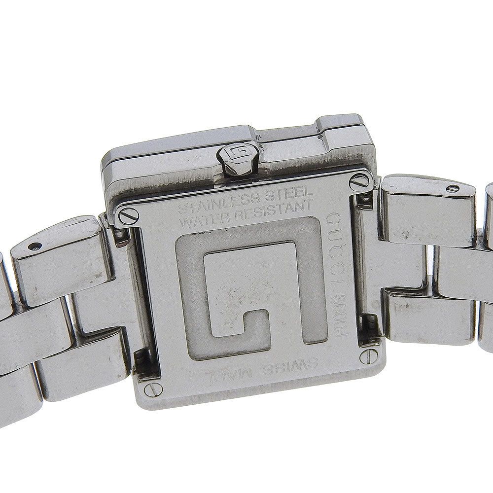 GUCCI Watches Quartz 3600J Stainless Steel Silver G watch black dial Women Used Authentic