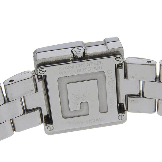 GUCCI Watches Quartz 3600J Stainless Steel Silver G watch black dial Women Used Authentic