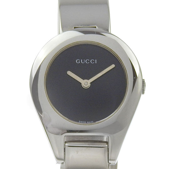 GUCCI Watches Quartz 6700L Stainless Steel Silver black dial Women Used Authentic