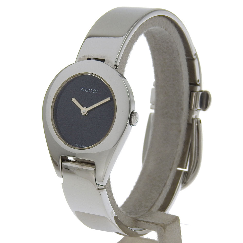 GUCCI Watches Quartz 6700L Stainless Steel Silver black dial Women Used Authentic