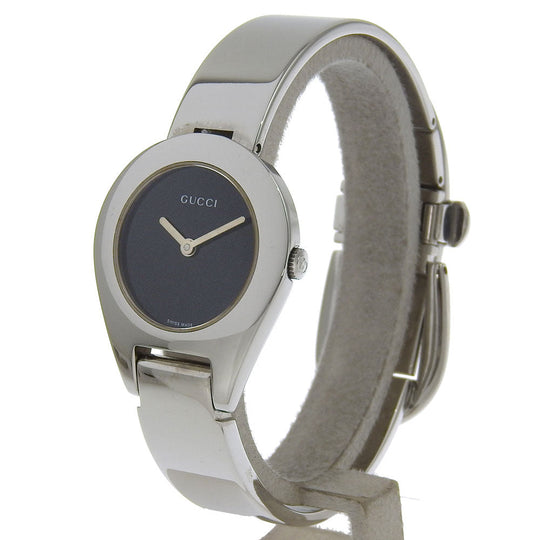 GUCCI Watches Quartz 6700L Stainless Steel Silver black dial Women Used Authentic
