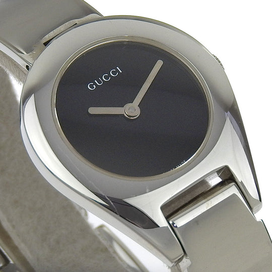 GUCCI Watches Quartz 6700L Stainless Steel Silver black dial Women Used Authentic
