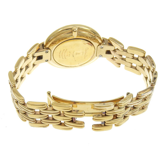 Christian Dior Watches Quartz 47 154-2 Plated Gold gold Bakira black dial mens Used Authentic