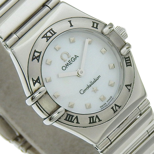 OMEGA Watches Quartz 1561.71 Stainless Steel Silver My choice Constellation Mini White shell dial Women Used Authentic