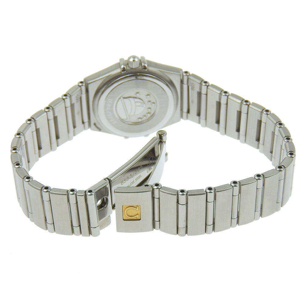 OMEGA Watches Quartz 1563.86 Stainless Steel, Diamond Silver Limited to 1999 pieces cindy crawford Constellation Mini Blue dial Women Used Authentic