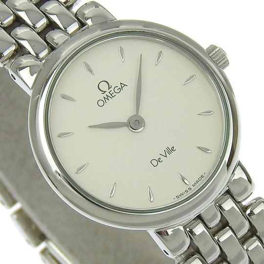 OMEGA Watches Quartz 4570.31 Stainless Steel Silver Devil Silver dial Women Used Authentic