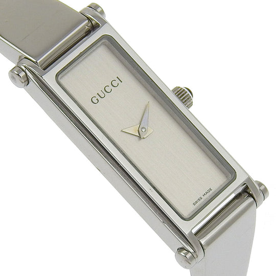 GUCCI Watches Quartz 1500L Stainless Steel Silver Bangle watch Silver dial Women Used Authentic