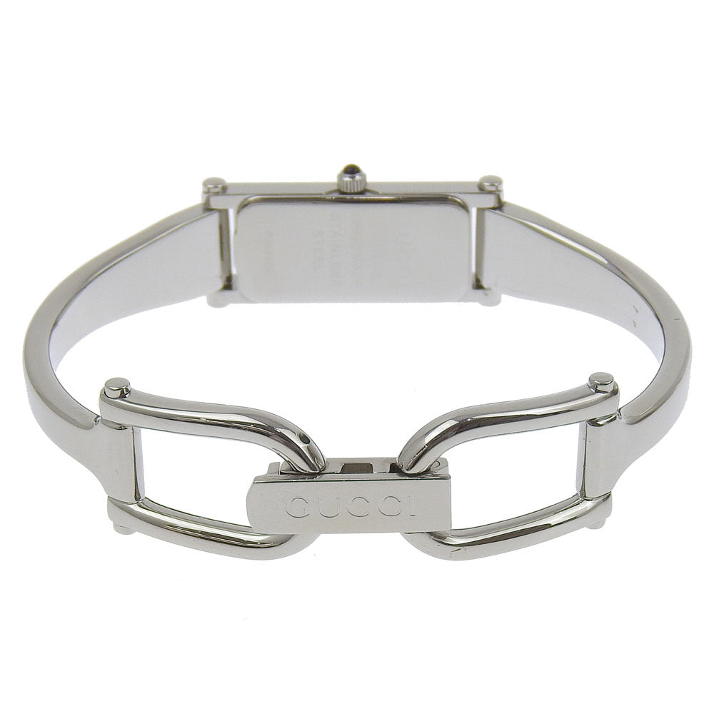 GUCCI Watches Quartz 1500L Stainless Steel Silver Bangle watch Silver dial Women Used Authentic