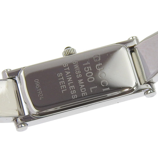 GUCCI Watches Quartz 1500L Stainless Steel Silver Bangle watch Silver dial Women Used Authentic