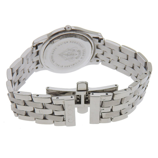 GUCCI Watches Quartz 5500M Stainless Steel Silver black dial mens Used Authentic