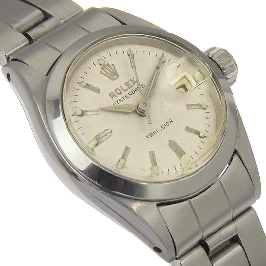 ROLEX Watches Hand Winding 6406 Stainless Steel Silver Around 1960 Oyster date Silver dial