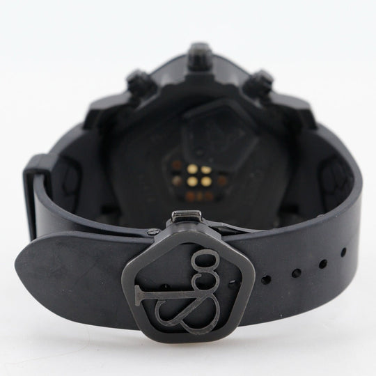 JACOB&CO Watches Quartz JC-GST-WHD Stainless Steel, Rubber black GMT 5 Time Zone Ghost black dial mens Used Authentic