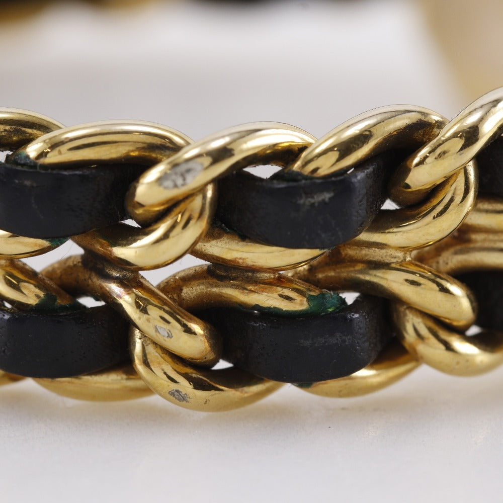 CHANEL Watches Quartz H0001 Plated Gold , Leather gold Premiere L black dial Women L Used Authentic