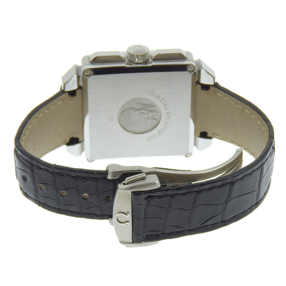 OMEGA Watches Mechanical Automatic 423.13.37.50.01.001 Stainless Steel , Embossed Leather Silver De Ville X2 Co-Axial black dial mens Used Authentic