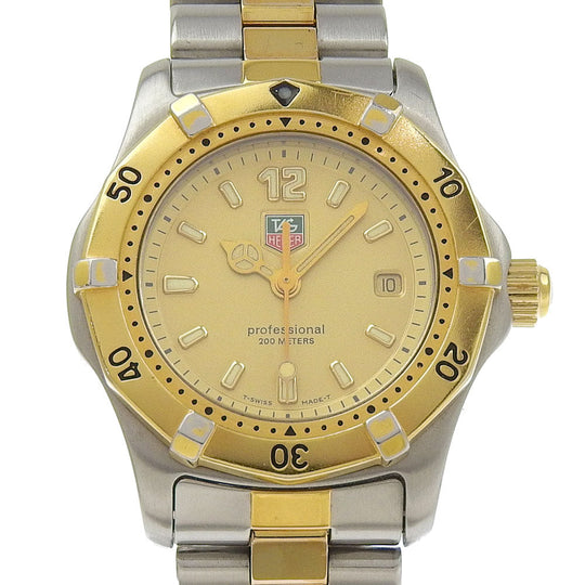 TAG HEUER Watches Quartz WK1321 Plated Gold , Stainless Steel gold Professional Date 200 gold dial Women Used Authentic