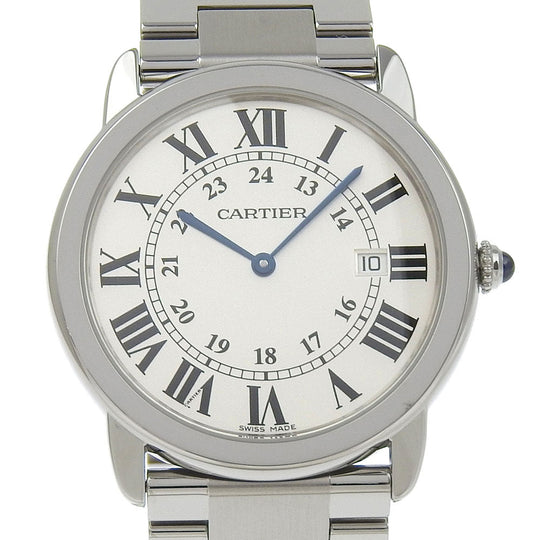 CARTIER Watches Quartz W6701005 Stainless Steel Silver Ronde SoloLM Silver dial mens Used Authentic