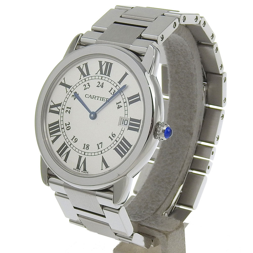 CARTIER Watches Quartz W6701005 Stainless Steel Silver Ronde SoloLM Silver dial mens Used Authentic