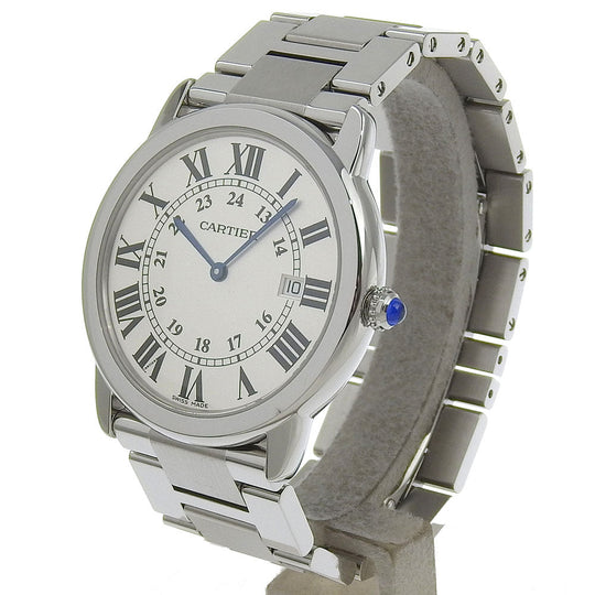 CARTIER Watches Quartz W6701005 Stainless Steel Silver Ronde SoloLM Silver dial mens Used Authentic