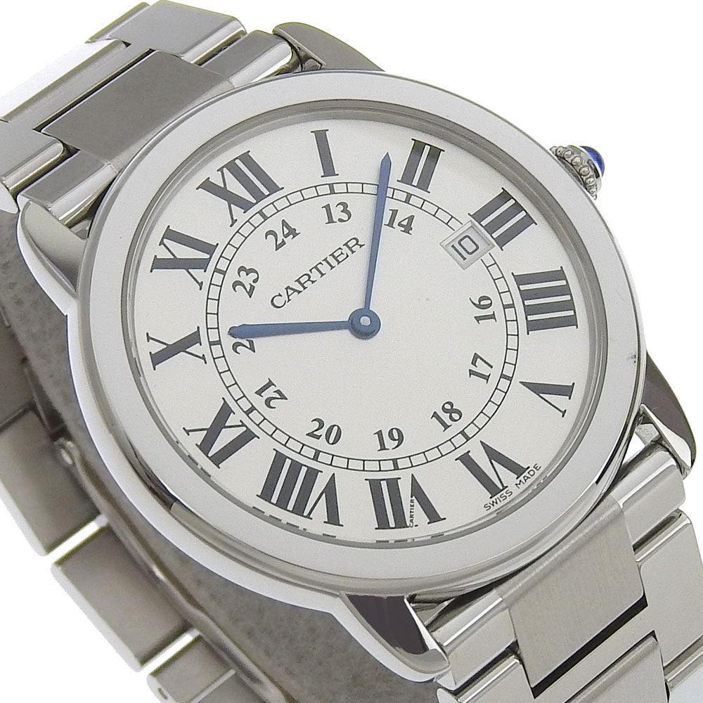 CARTIER Watches Quartz W6701005 Stainless Steel Silver Ronde SoloLM Silver dial mens Used Authentic