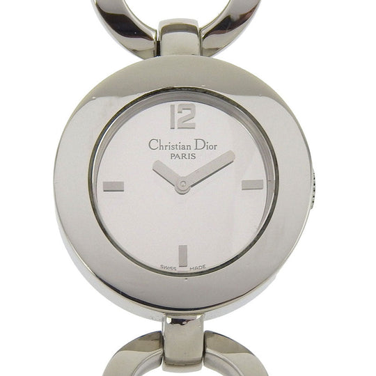 Dior Watches Quartz CD022110 Stainless Steel Silver Maris black dial Women Used Authentic