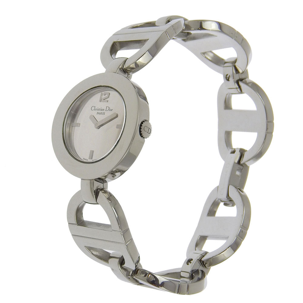 Dior Watches Quartz CD022110 Stainless Steel Silver Maris black dial Women Used Authentic