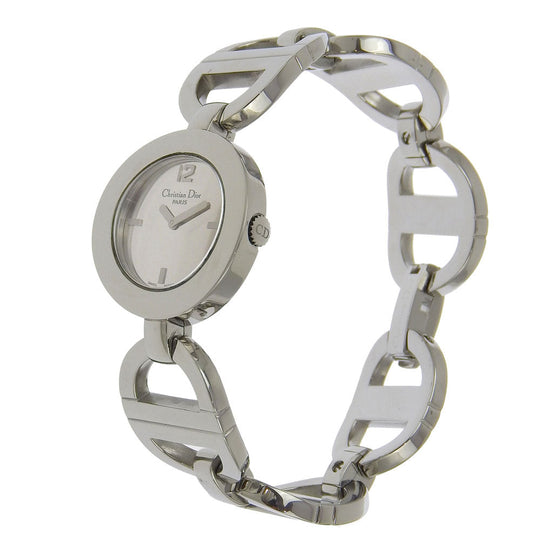 Dior Watches Quartz CD022110 Stainless Steel Silver Maris black dial Women Used Authentic