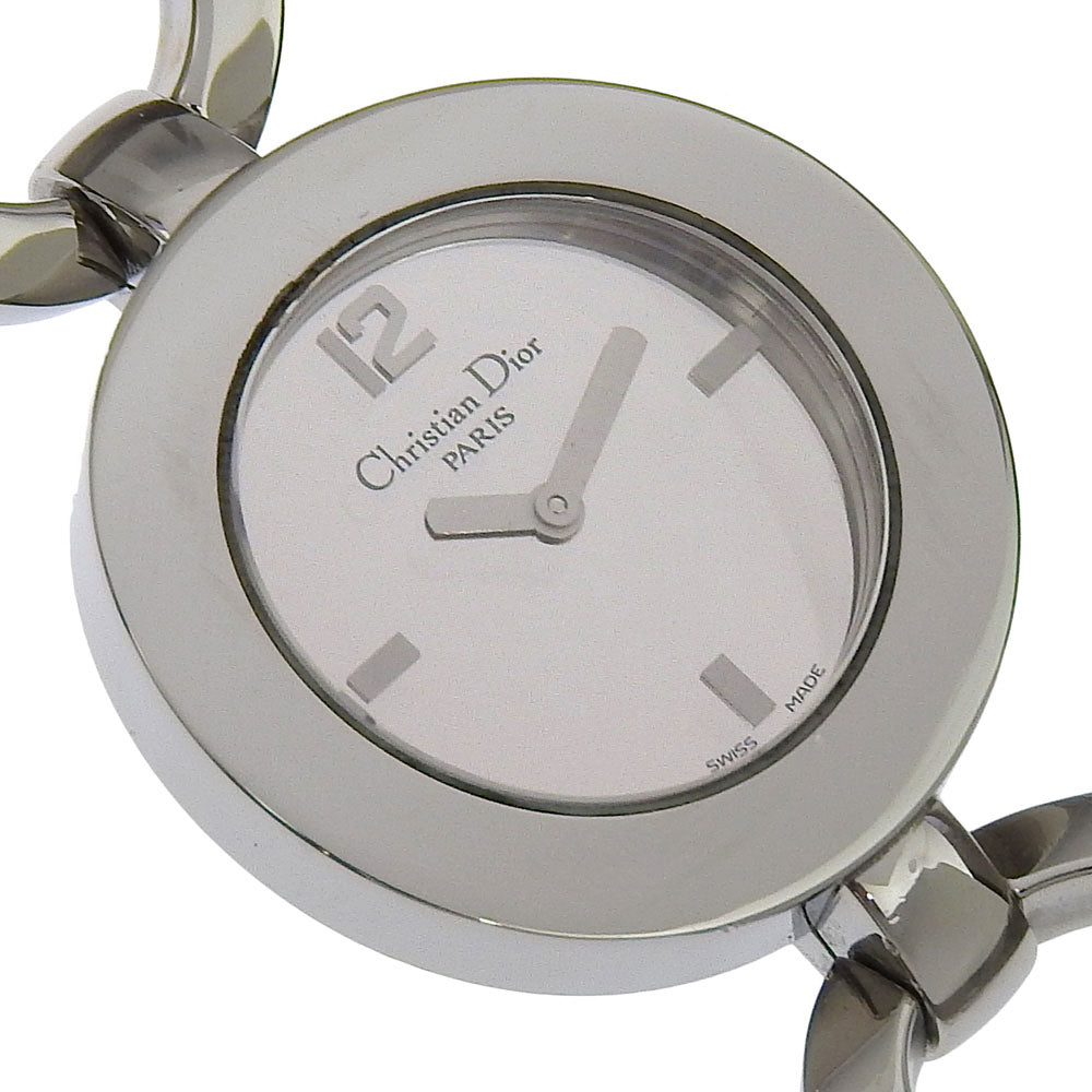 Dior Watches Quartz CD022110 Stainless Steel Silver Maris black dial Women Used Authentic
