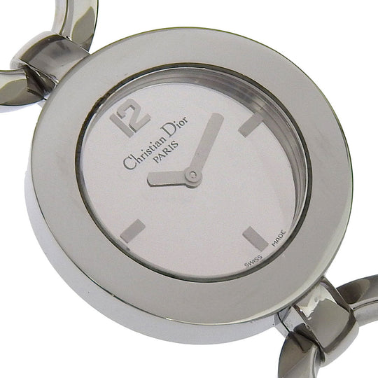 Dior Watches Quartz CD022110 Stainless Steel Silver Maris black dial Women Used Authentic