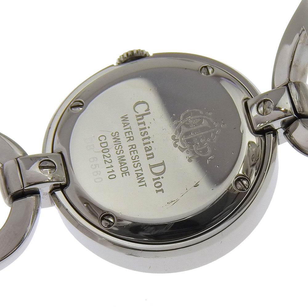 Dior Watches Quartz CD022110 Stainless Steel Silver Maris black dial Women Used Authentic