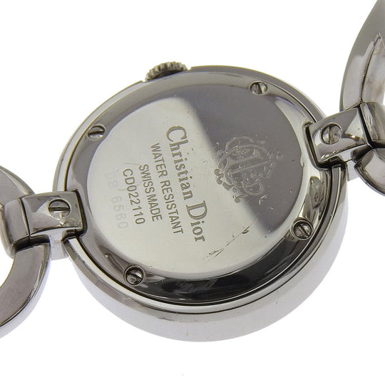 Dior Watches Quartz CD022110 Stainless Steel Silver Maris black dial Women Used Authentic