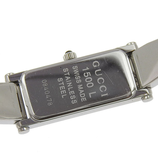 GUCCI Watches Quartz 1500L Stainless Steel Silver shell Pink shell dial mens Used Authentic
