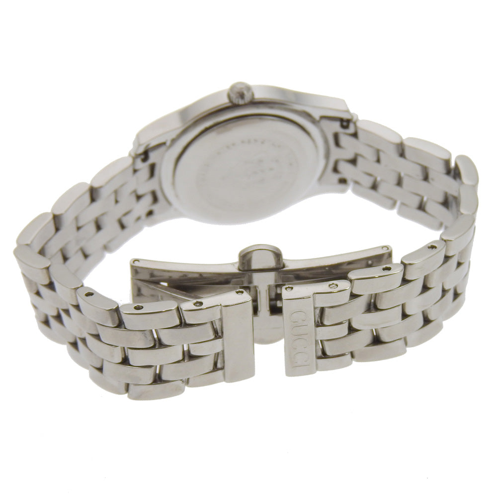 GUCCI Watches Quartz 5500L Stainless Steel Silver black dial Women Used Authentic