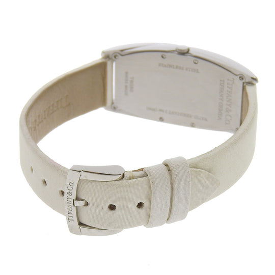 TIFFANY&Co. Watches Quartz Z6401.10.10A29A48A Stainless Steel , Embossed Leather Silver Jemea White dial unisex(Unisex) Used Authentic