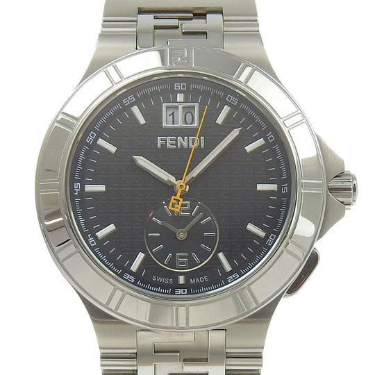 FENDI Watches Quartz 4700G Stainless Steel Silver high speed black dial