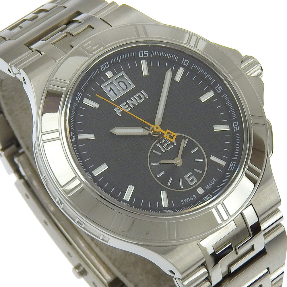 FENDI Watches Quartz 4700G Stainless Steel Silver high speed black dial