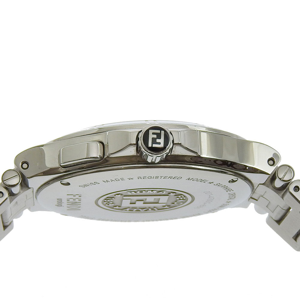 FENDI Watches Quartz 4700G Stainless Steel Silver high speed black dial