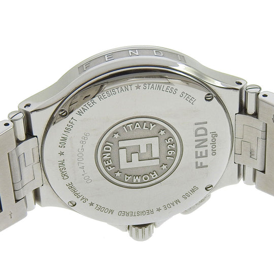 FENDI Watches Quartz 4700G Stainless Steel Silver high speed black dial