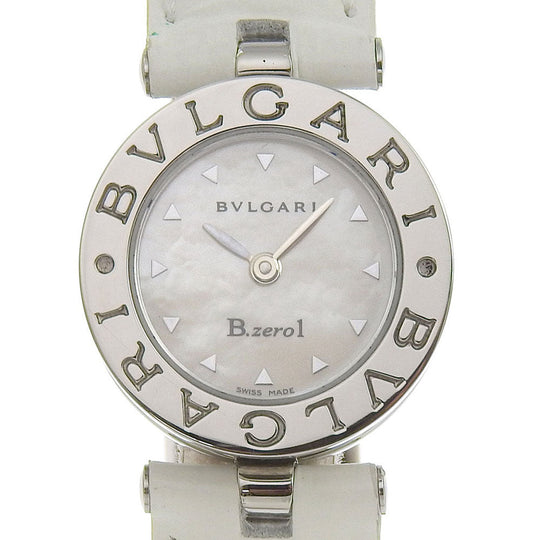 BVLGARI Watches Quartz BZ22S Stainless Steel , Embossed Leather Silver Be zero one B-zero1 Silver shell dial