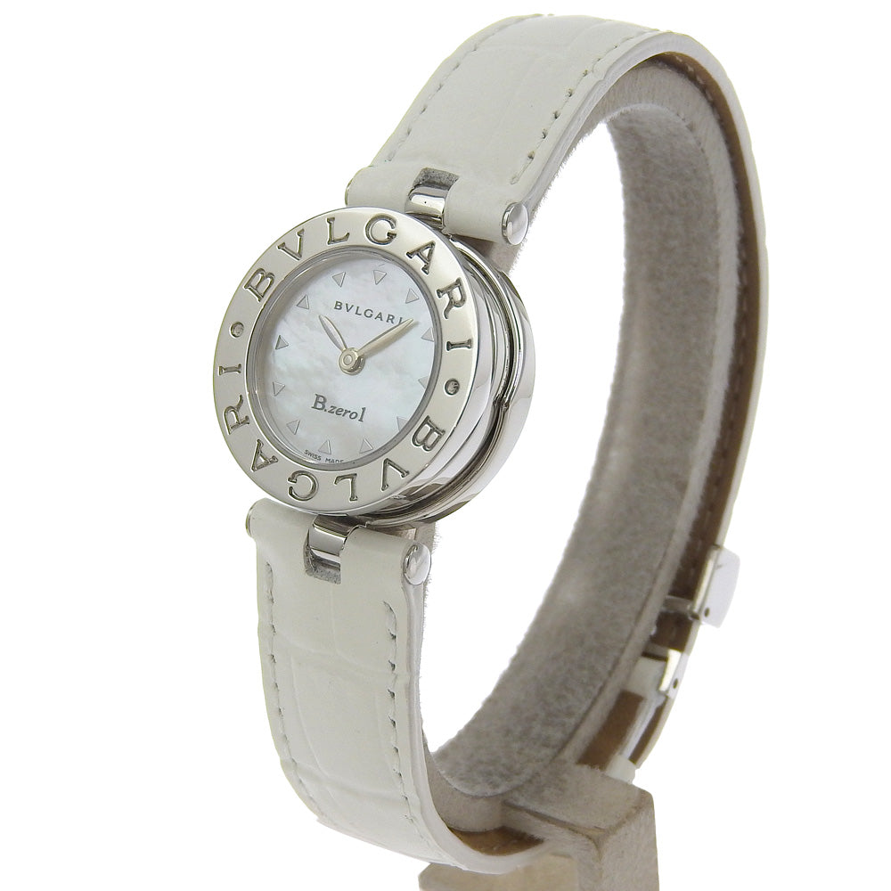 BVLGARI Watches Quartz BZ22S Stainless Steel , Embossed Leather Silver Be zero one B-zero1 Silver shell dial