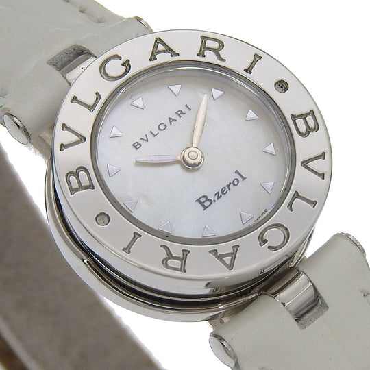 BVLGARI Watches Quartz BZ22S Stainless Steel , Embossed Leather Silver Be zero one B-zero1 Silver shell dial