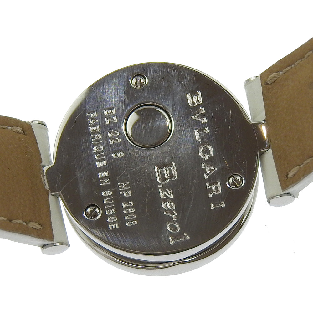BVLGARI Watches Quartz BZ22S Stainless Steel , Embossed Leather Silver Be zero one B-zero1 Silver shell dial