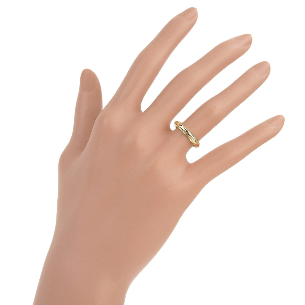 TIFFANY&Co. Ring K18 yellow gold gold Milgrain Women Used Authentic