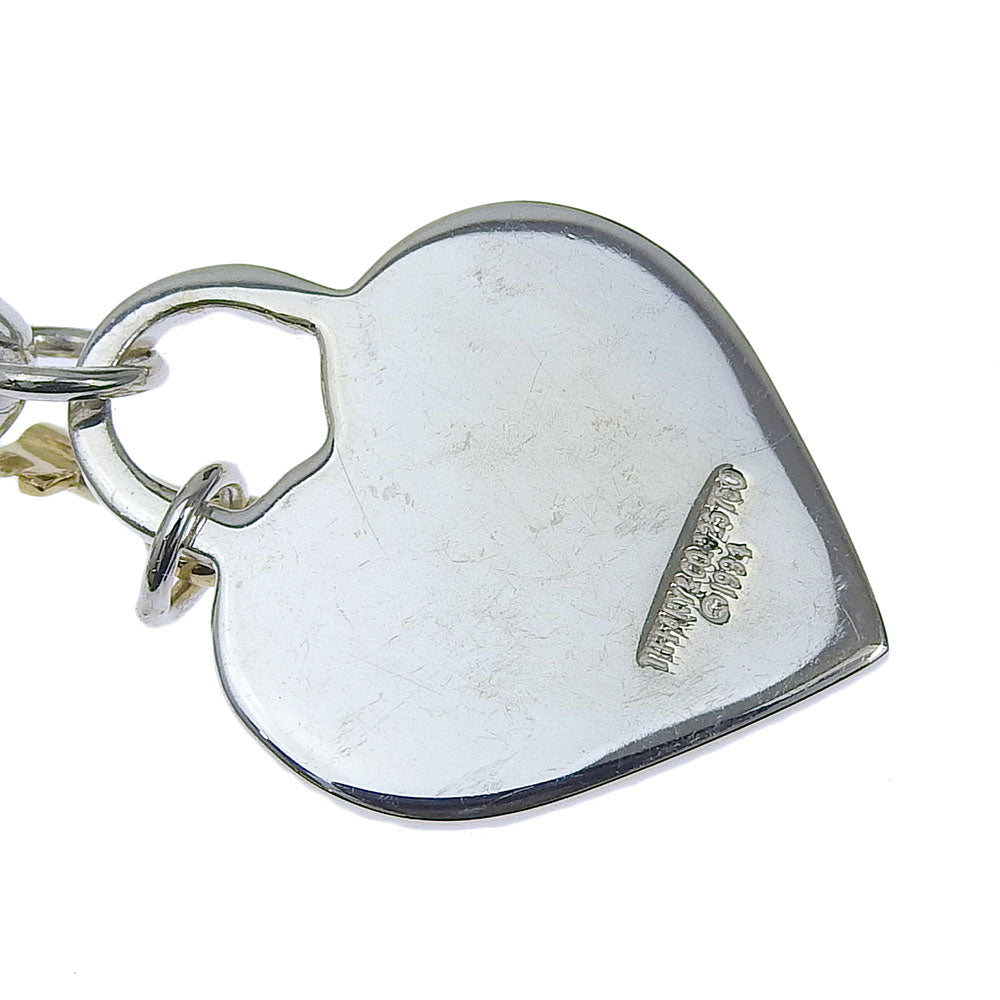 TIFFANY&Co. Necklace Silver925, K18 Yellow Gold Silver Heart lock key Women Used Authentic