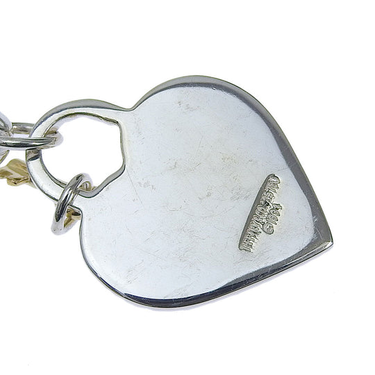 TIFFANY&Co. Necklace Silver925, K18 Yellow Gold Silver Heart lock key Women Used Authentic